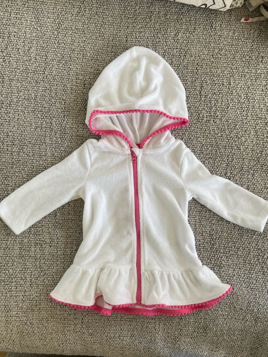 Joe Fresh Other - ⭐️ 10/$25 Bundle - White Hooded Kids Swim Coverup with Pink Trim NWOT